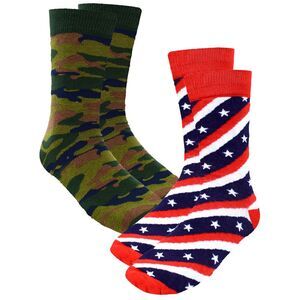 Patriotic Flag Camo Usa 2 Pack Mens Crew Socks